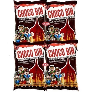 40 Packs Large Choco Bin Fully Chocolate Coated Snack 28g Each