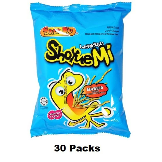 9ebc94a5479f8449538940dd1938a181.webp 30 Packs Snek Ku Shoyuemi Seaweed Flavoured Crackers 15g Each