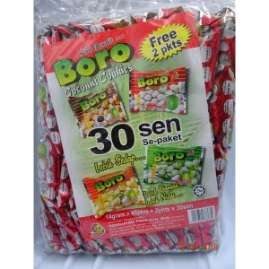 b0db1d1366a3fc6bd09c0a73b7f310e8.webp 40 Packs Boro Coconut Cookies 14g Each