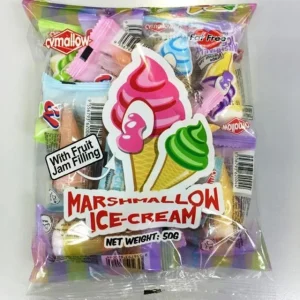 b318fc4172ae822cf803d1af960b7712.webp 50g Marshmallow Ice Cream Ice Cream Cone Shape with Fruit Jam Filling