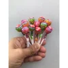 50 Pcs Mini Lollipop Candy Rainbow Coke Cola Sprite Planet Durian Watermelon Mix Fruits Spiderman Eyeball Milk Choc