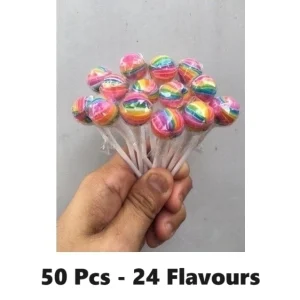 my-11134207-7r98p-lq0jxw6bs2ta78.webp 50 Pcs Mini Lollipop Candy Rainbow Coke Cola Sprite Planet Durian Watermelon Mix Fruits Spiderman Eyeball Milk Choc